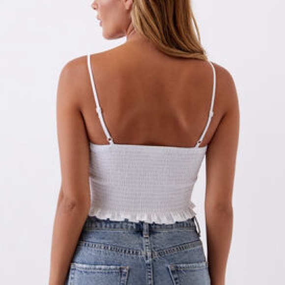 Pacsun Cropped Floral Cami in Light Blue (Size XS) - Picture 6 of 6